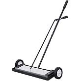 AMZOSS Magnetic Floor Sweeper with Release, 36-Inch Heavy Duty Push-Type Magnetic Pickup Sweeper for Nails Needles Screws Collection, 100-Pound Capacity
