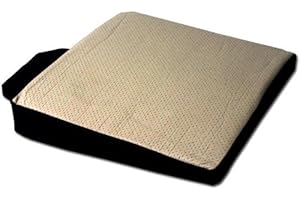 Yupbizauto New Breathable Comfortable Ergonomic Wedge Car Seat Office Chair Back Support Cushion (Tan Syn Leather)