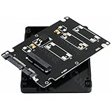 QNINE mSATA Adapter to 2.5 SATA Enclosure, 50mm Mini SATA SSD Hard Drive Converter to 2.5 Inch SATA 3.0 Card with 7mm Case (Black)