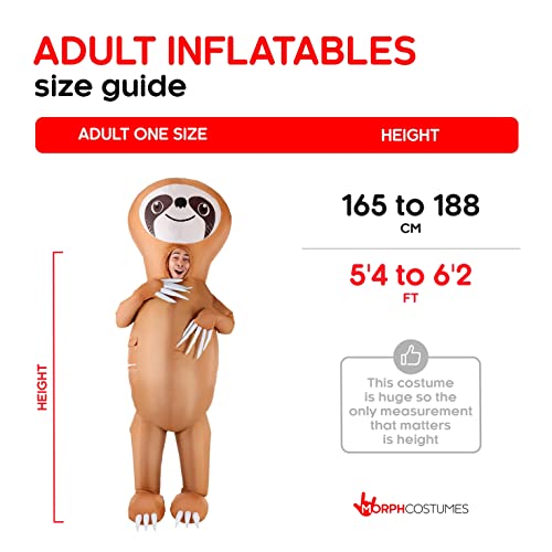 Morph Sloth Costume Adult Funny Inflatable Costumes for Adults Animal