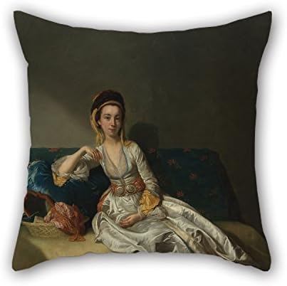 beeyoo Oil Painting George Willison - Nancy Parsons in Turkish Dress Pillowcase 20 X 20 Inches / 50 by 50 cm Gift Or Decor for Father Dining Room Boys Kids Room Monther Shop - Twin Sides