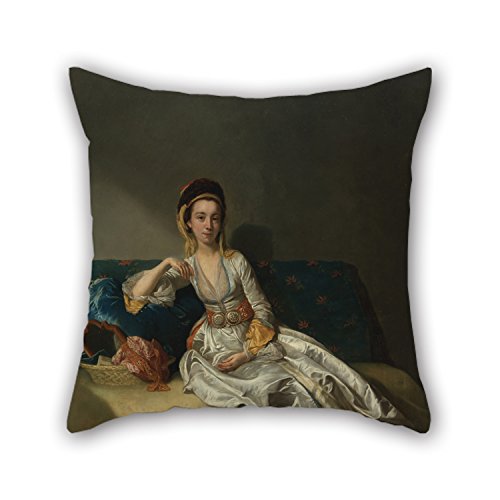 TonyLegner Oil Painting George Willison - Nancy Parsons in Turkish Dress Pillowcover 20 X 20 Inches / 50 by 50 cm for Lounge Kids Boys Outdoor Bar Seat Bedding Home with Both Sides