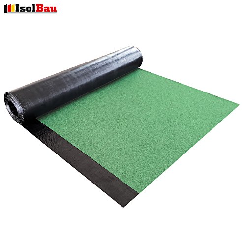 Isolbau Schweißbahn V60 S4 beschiefert - Bitumenbahn mit Glasvlies-Einlage zur Dachabdichtung - Grün, 12 x 5 m² Rolle – Bild 3