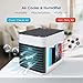 Artic Air Personal Air Ice Cooler Pure Mini Portable Air Conditioner Fan Desktop Space Cooler,Evaporative Air Cooler Humidifier,Purifier with 6 Speeds 7 Colors backlight Washable Filter for Bedroom