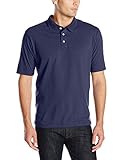 Hanes Men's X-Temp Performance Polo, Navy, X-Large
