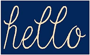 Doormat Entrance Rug Floor Indoor Outdoor Door Mat with Non Slip Backing - Hello Aqua