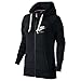 Nike Womens Gym Vintage Full Zip Hooded Sweatshirt Black/Sail 726057-010 Size X-Small