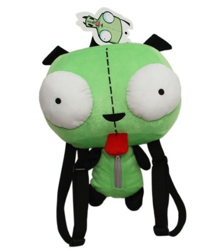 Invader Zim Gir 14" New Green ~Alien Cute Plush Backpack Bag/ Tag