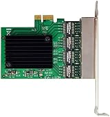 Tsadeer PCI-E X1 Gigabit 4 Port Ethernet Network Adapter RTL8111F view 4
