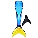 Fin Fun, Mermaid Tail Skin, with Reinforced Tips, Monofin Included, Blue Tang, Child 8