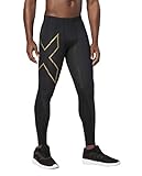 2XU Men's Elite MCS Compression Tights, Black/Gold, Medium