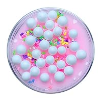 AZRtoys Slime Charms Mud - Mixing Fluffy Bead Plasticine Clay Toy Stress Relief Sludge Toys Gift for Kids Adult (Pink, 60ml)