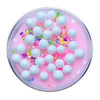 AZRtoys Slime Charms Mud - Mixing Fluffy Bead Plasticine Clay Toy Stress Relief Sludge Toys Gift for Kids Adult (Pink, 60ml)