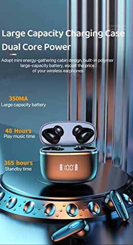 Wireless Earbuds Bluetooth 5.1 Headphones in Ear True Wireless Stereo Long Playtime Bluetooth Earbuds Built-in 4 Mics Waterproof Smart Touch Control Enhanced Bass LED Display Headset for Sport Work