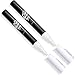 White Chalk Markers Fine tip 3mm by K&Mom - Liquid chalk marker pen White - Pack of 2 for Chalkboards labels, Bistro menu boards, Glass, Windows
