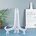 Artliving 12 Inch Plastic Display Stand, White Easel Display Photo Holder Stand, Displays Picture Frames, Cookbooks, Tablets and Art