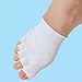 FootSmart Gel-Lined Compression Toe Separating Socks, Pair , White / One Size