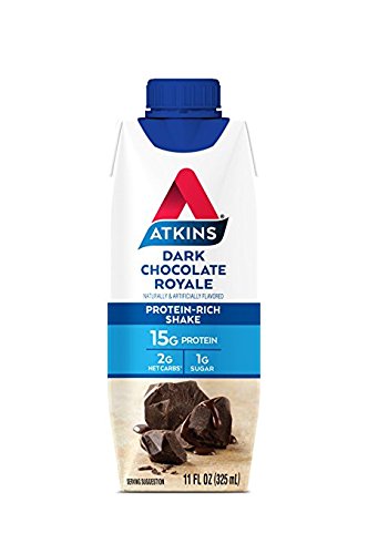 Atkins Ready to Drink Protein-Rich Shake, Dark Chocolate Royale, Gluten Free, 16 Count