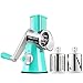 Round Drum Mandoline Slicer Rotary Cheese Grater Manual Vegetable Slicer Veggie Potato Shredder Nut Chopper