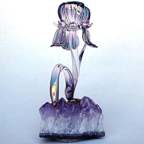 Iris Figurine of Hand Blown Glass Handmade Products