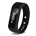 Smart Bracelet, Ronkoen I5+ Smart Bluetooth Sports Bracelet Wireless Fitness Pedometer Tracker Activity Tracker with Monitoring Calories Track Steps Counter Sleep for Sports Fitness-Black