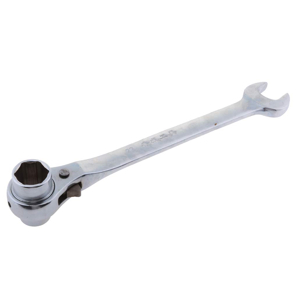 Evalue 19mm22mm Steel Dog Bone Multi Hex Ratchet Wrench Swivel Head