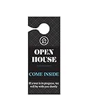 Open House Tour Must Have! 10 Pack of Open House Door Hanger Inviting Buyers Inside Rather Than Disrupting Current Tour. Great for Realtors & for Sale by Owners FSBO. Convenient for Busy Open Houses!
