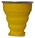 AVALEISURE Collapsible Silicone Travel Cup - The Genuine 10oz Foldable Drinking Mug with Lid, BPA Free, Water, Coffee, Tea, Snacks for Hiking, Camping, Picnic (yellow)