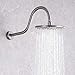 KES ALL METAL 8-Inch Shower Head Fixed Mount Rainfall Style Stainless Steel, Brushed Nickel,J203S8-BN