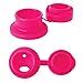 Pura Sport 18 oz / 550 ml Stainless Steel Water Bottle with Silicone Sport Flip Cap & Sleeve, Pink Swirl