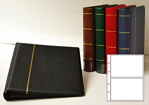 Prophila Kobra Postkarten-Album (schwarz) mit 20 Hüllen für 40