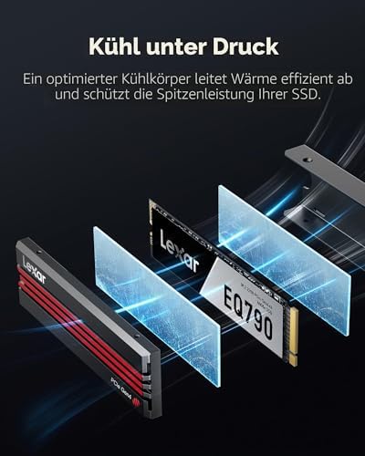 EQ790 PS5 SSD 4TB, M.2 NVMe 1.4 Interne Solid-State-Festplatte mit Kühlkörper, 2280 PCIe Gen4x4 Intern SSD, bis zu 7.000 MB/s Lesegeschwindigkeit, Kompatibel mit PS5, Desktop und Laptop