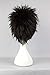COSPLAZA Cosplay Wig Short Rock Spiky Straight Dark Black Heat Resistant Synthetic Hair 30cm Anime Hair