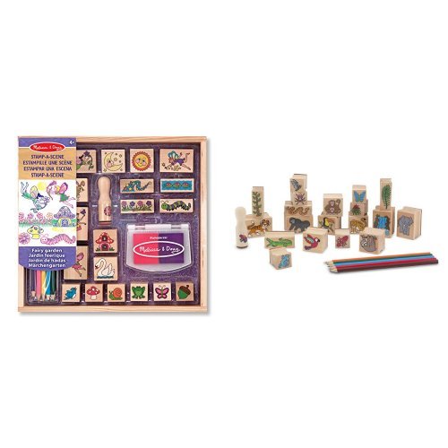 Melissa & Doug Stamp-A-Scene-Fairy Garden & Stamp-A-Scene - Rain Forest Bundle
