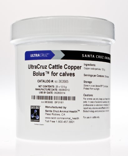 UltraCruz Cattle Copper Bolus for calves, 25 count x 12.5 grams