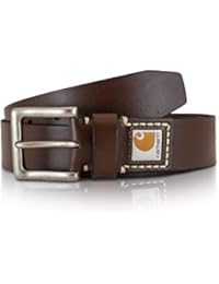 Carhartt Legacy Leather Belt, Brown with Nickel Roller Finish, 36