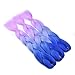 BACANA Ombre Braiding Hair (Dark Blue/Light Blue/Light Purple)3pcs Ombre Synthetic Hair Extension For Braiding Hot Water Seal Braiding Hair