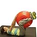 CANDO - 30-1955 CanDo Donut Exercise, Workout, Core Training, Swiss Stability Ball for Yoga, Pilates and Balance Training in Gym, Office or Classroom. Blue, 85 cm W x 45 cm