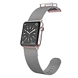 38mm Apple Watch Replacement Band, X-Doria Field Series - Compatible with Apple Watch Series 1, Series 2, Series 3 and Nike+, [Gray/Rose]