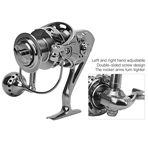 Nannday Verschleißfeste Metallgussrolle, Vollmetallspule Spinning Angelrolle, Seefischerei für Wildfischen – Bild 7