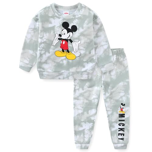 Disney Mickey Mouse Boys Sweatshirt and Pants Set for Toddler and Little Kids