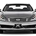 Infiniti Chrome 3D Logo Name On Black Steel License Plate