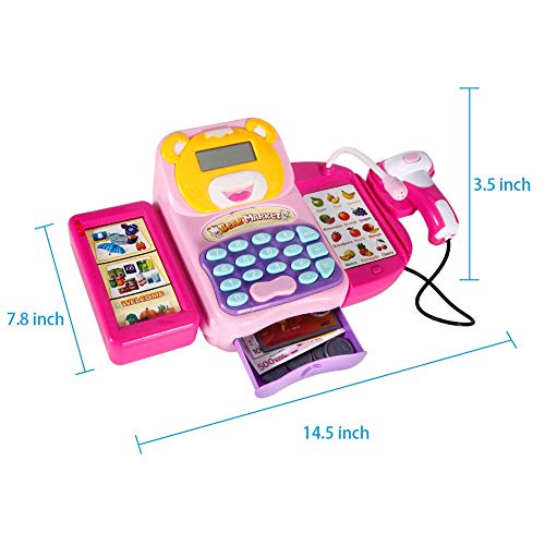 image for FunsLane Cash Register for Kids Pretend Play Toys with Electronic Soun