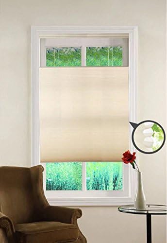 Top Down/Bottom Up Ivory Cordless Honeycomb Cellular Shade (34Wx64L)