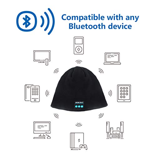 image for Sunnywoo Bluetooth Beanie Hat, Wireless Smart Headphone Premium Knit C