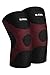 Mava Sports Knee Compression Sleeve Support with Adjustable Strap for Men and Women - Perfect for Joint Pain, Weightlifting, Running, Gym Workout, Squats and Arthritis Relief (Red,Medium)