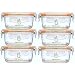 Sage Spoonfuls 6 Piece Tough Glass Tubs Baby Food Storage Containers
