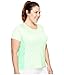 Nike Womens Plus Miler Colorblock Short Sleeves Pullover Top Green 1X