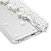 Galaxy S8 Plus Case, YOKIRIN Crystal Clear Transparent Handmade Bling Shiny Crystal Diamond Design PC Hard Shell Full Protective Case Cover for Samsung Galaxy S8 Plus + Crown Dust Plug,Pearl Flowers