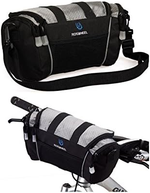 Cycling Bike Bicycle Handlebar Front Bar Bag Basket Blue / Silver